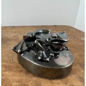 HenryK Winograd HW999 Pure Silver Repousse Frog Sculpture or Paperweight -Signed